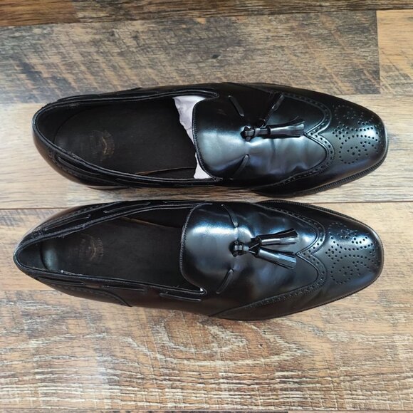 Florsheim Men\'s Lexington Tassle Loafer Black Leather Shoes 17073-01 Size 11D main image 9